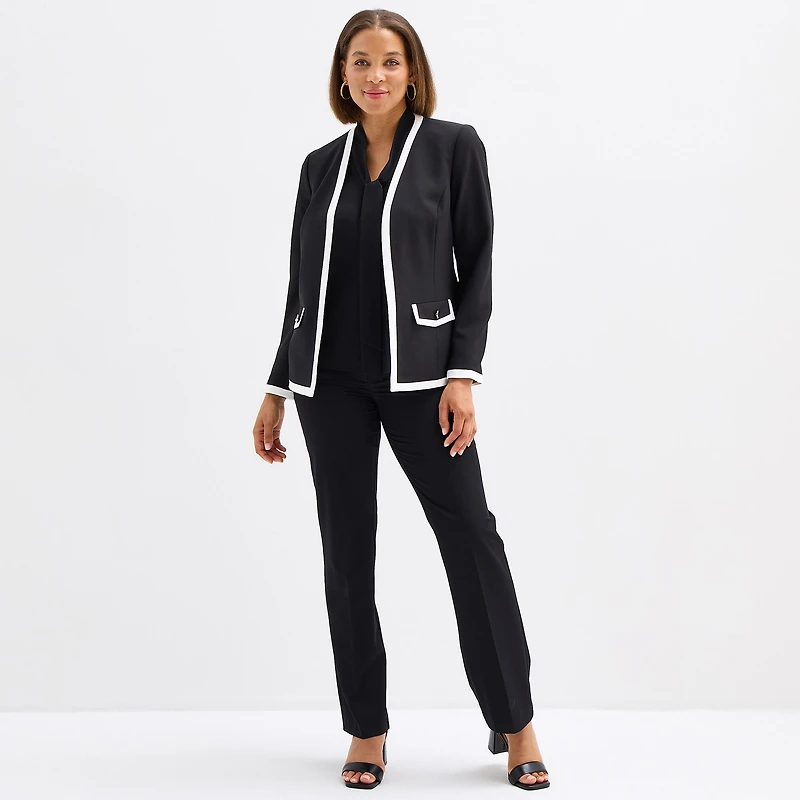 Black Label by Evan-Picone Womens Classic Fit Suit Jacket
