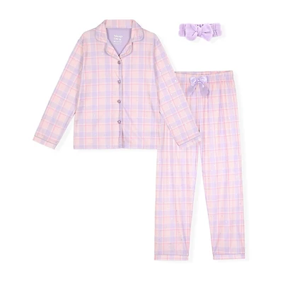 Sleep On It Little & Big Kid Girls Long Sleeve Pajama Set