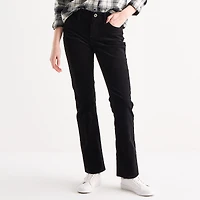 St. John's Bay Womens Mid Rise Straight Corduroy Pant