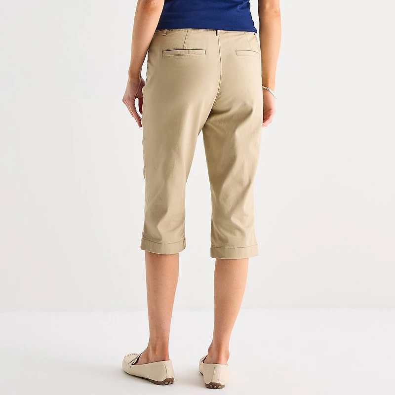 St. John's Bay Womens Secretly Slender Mid Rise Capri Pant