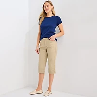 St. John's Bay Womens Secretly Slender Mid Rise Capri Pant