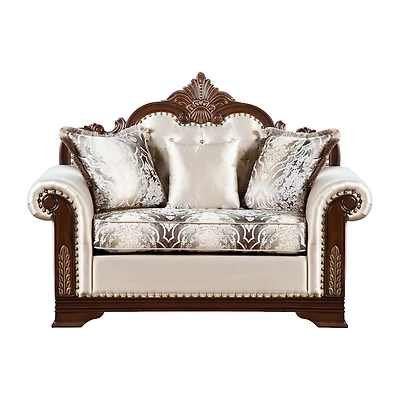 Furniture of America™ Dulupen Roll-Arm Upholstered Loveseat