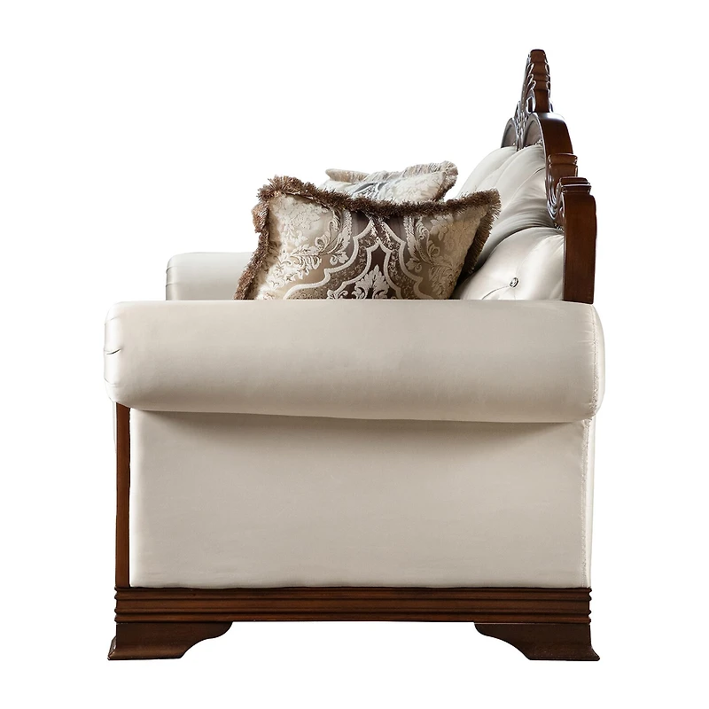 Furniture of America™ Dulupen Roll-Arm Upholstered Loveseat