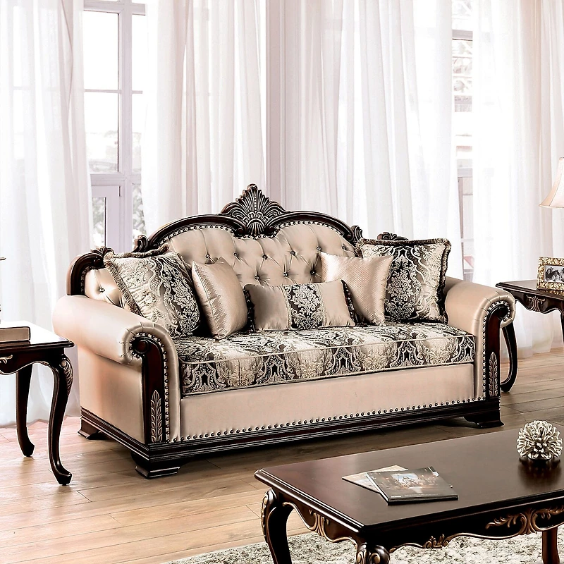 Furniture of America™ Dulupen Roll-Arm Sofa