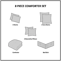Madison Park Dillon 8-pc. Damask + Scroll Comforter Set