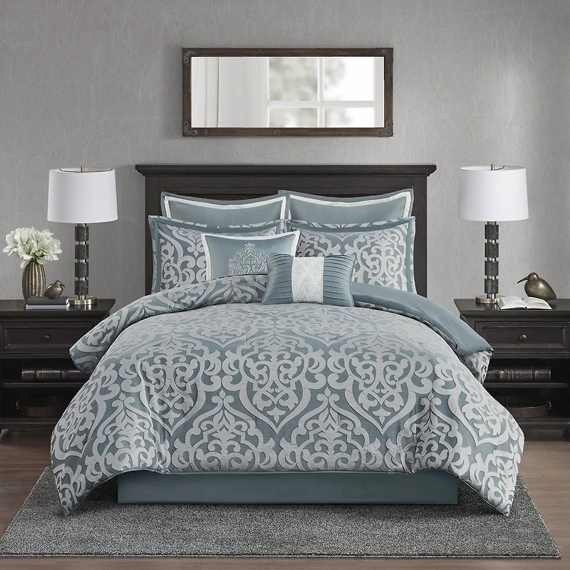 Madison Park Dillon 8-pc. Damask + Scroll Comforter Set