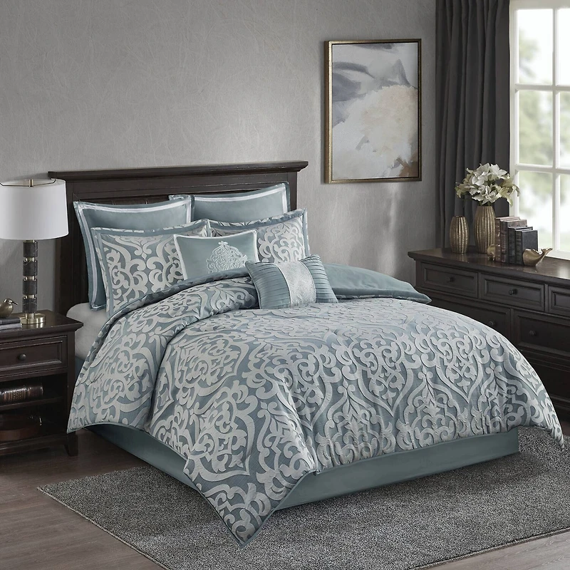 Madison Park Dillon 8-pc. Damask + Scroll Comforter Set