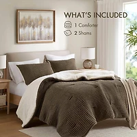 Madison Park Ellis Chenille Sherpa Reverse Soft Comforter Set