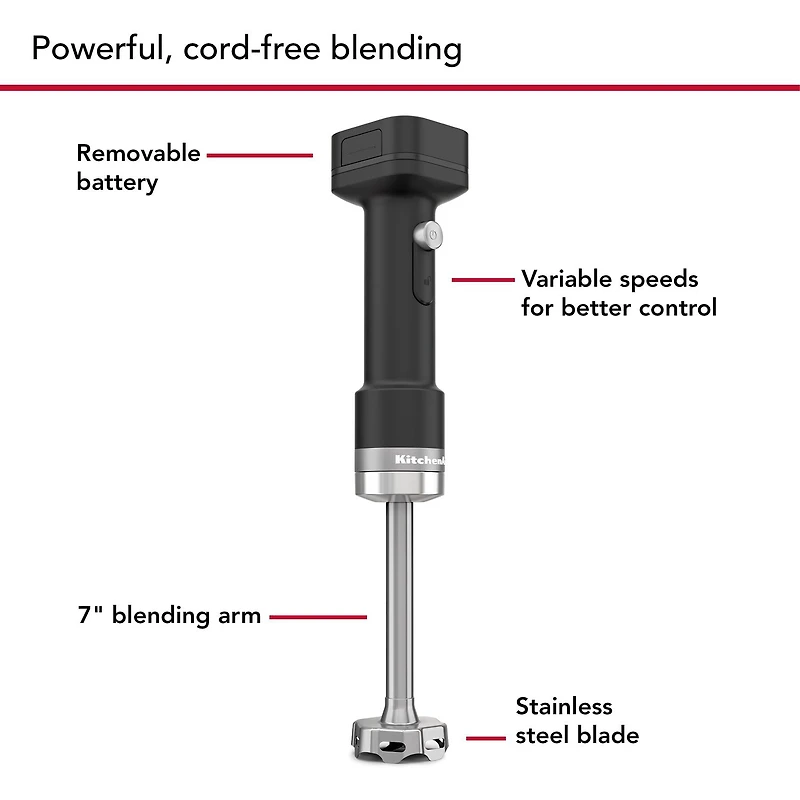 KitchenAid Cordless Hand Blender with Battery