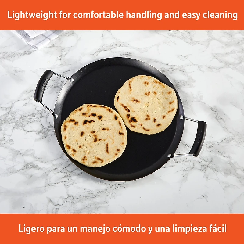 IMUSA 11" Round Comal Griddle with Bakelit Handle
