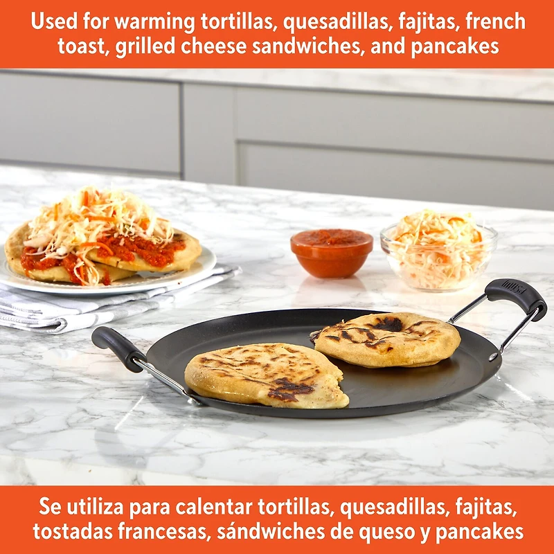 IMUSA 11" Round Comal Griddle with Bakelit Handle