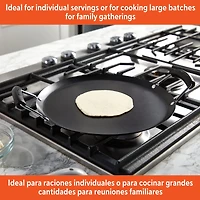 IMUSA 11" Round Comal Griddle with Bakelit Handle