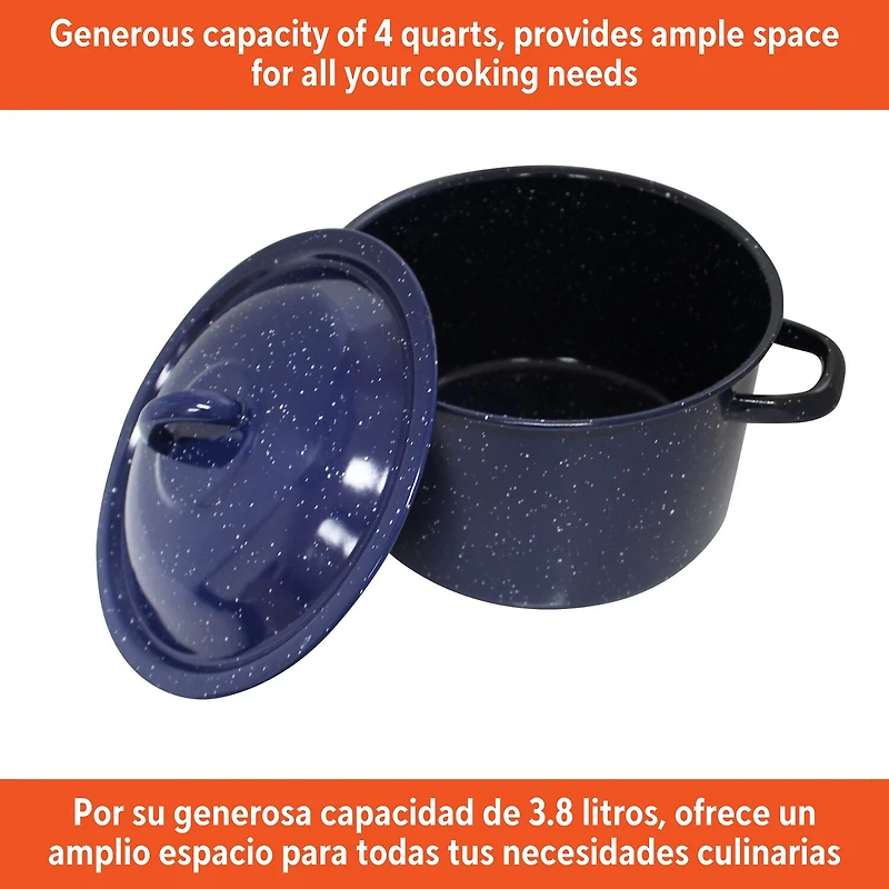 IMUSA Enamel Steel 4-Qt. Stockpot with Lid