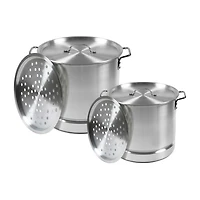 IMUSA 2-pc. Aluminum Steamer Set with Lids