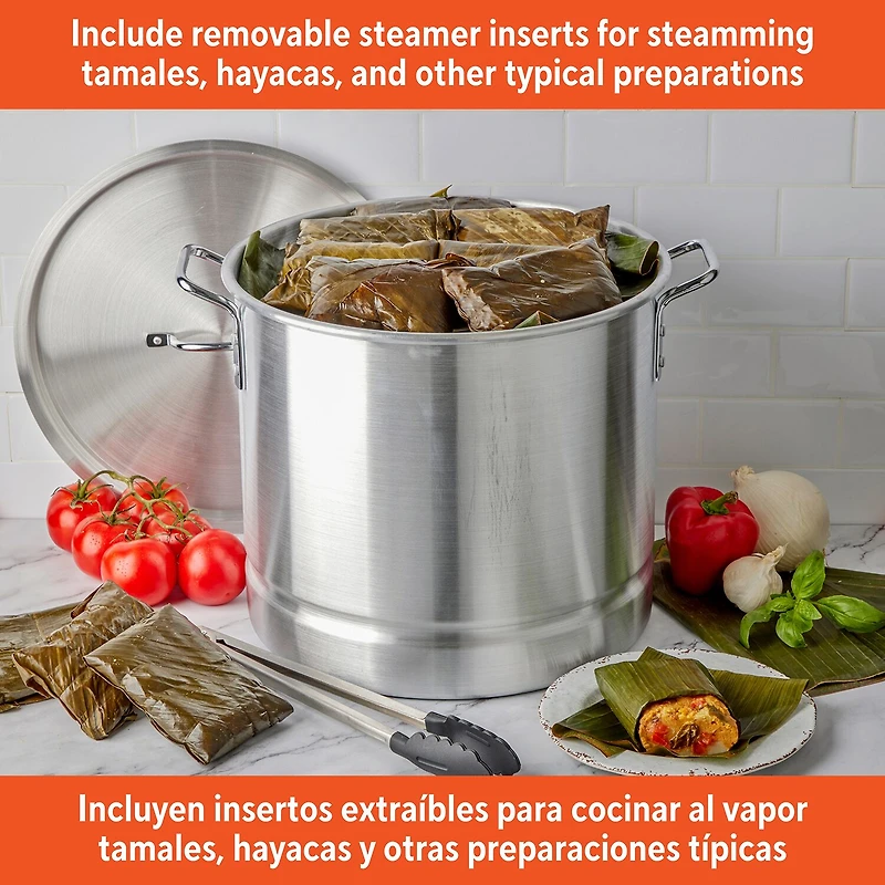 IMUSA 2-pc. Aluminum Steamer Set with Lids