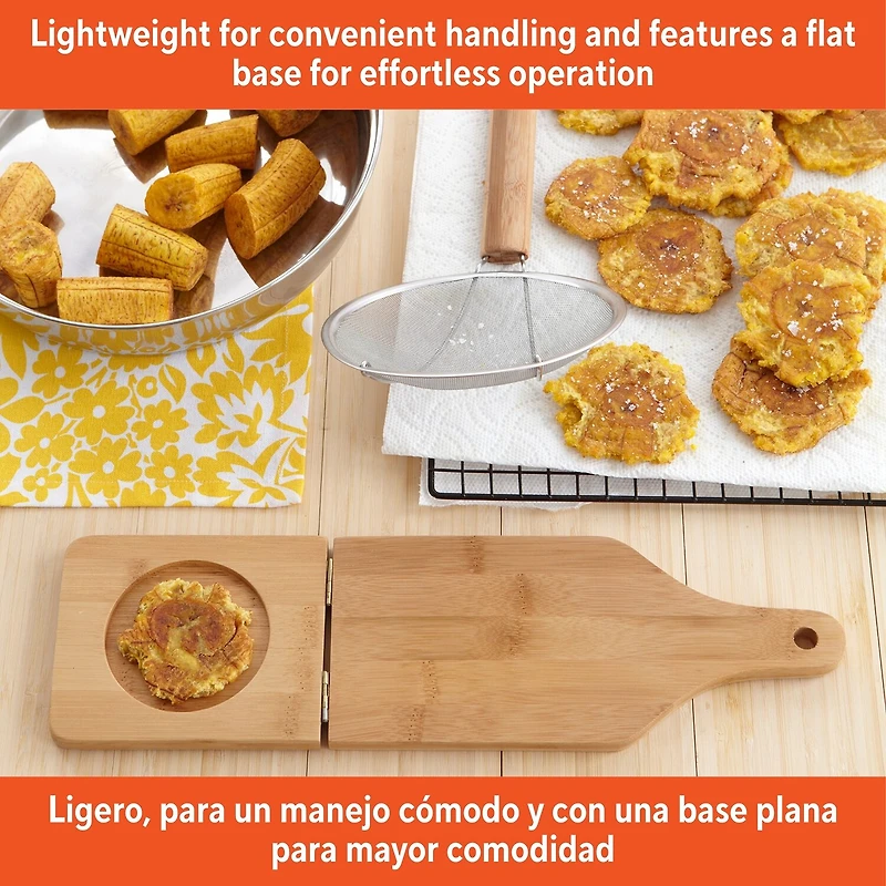 IMUSA Bamboo Large Plaintain Press