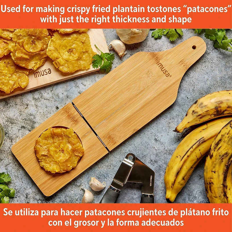 IMUSA Bamboo Large Plaintain Press