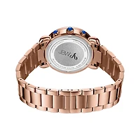 JBW Victory Womens Diamond-Accent Rose-Tone Stainless Steel Bracelet Watch JB-6210-160-G