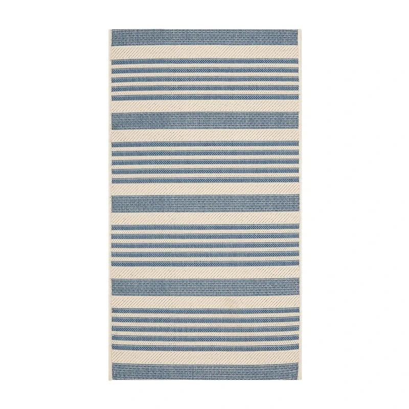 Safavieh Courtyard Collection Santos Stripe Indoor/Outdoor Area Rug