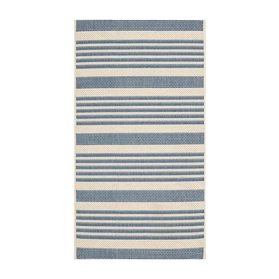 Safavieh Courtyard Collection Santos Stripe Indoor/Outdoor Area Rug
