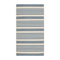 Safavieh Courtyard Collection Santos Stripe Indoor/Outdoor Area Rug