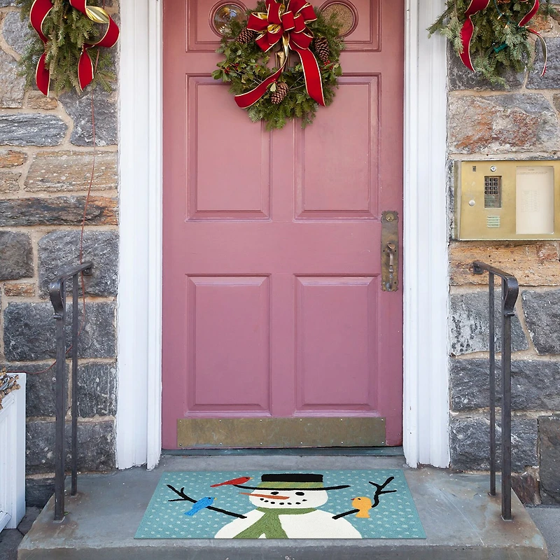 Liora Manne Frontporch Snowman And Friends Hand Tufted Indoor Outdoor Rectangular Accent Rug