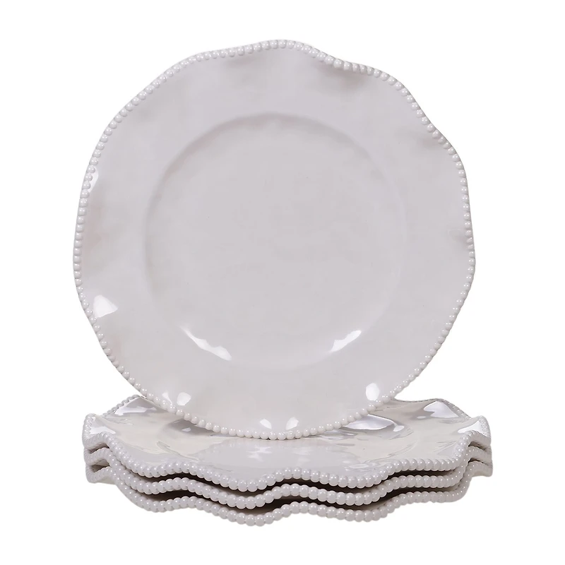 Certified International Perlette Red 4-pc. Melamine Dinner Plate