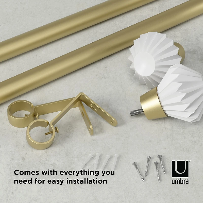 Umbra Pleat 1 IN Adjustable Curtain Rod
