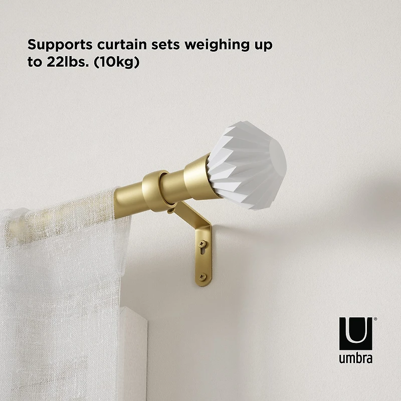 Umbra Pleat 1 IN Adjustable Curtain Rod