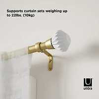 Umbra Pleat 1 IN Adjustable Curtain Rod
