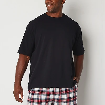 Stafford Super Soft Mens Crew Neck Short Sleeve Big and Tall Pajama Top
