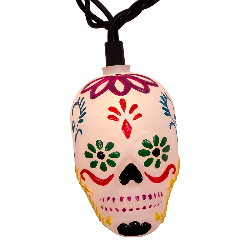 Kurt Adler Ul 10 Light Day Of The Dead String Lights