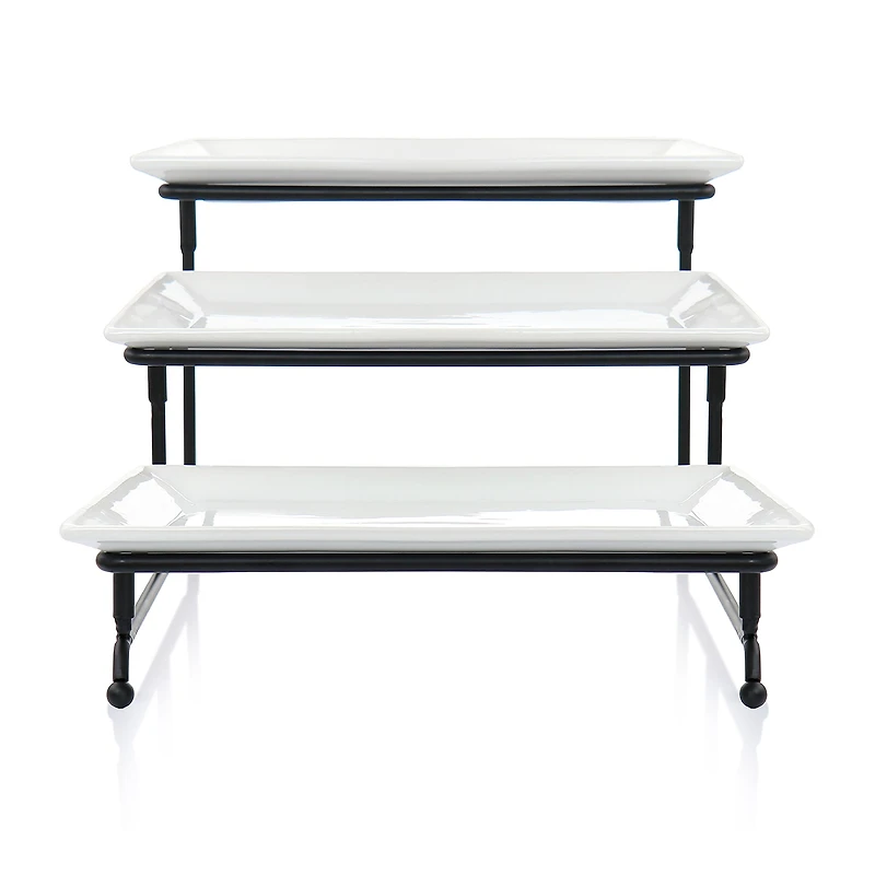 Elama 3 Tier Serveware Set Porcelain Tiered Server