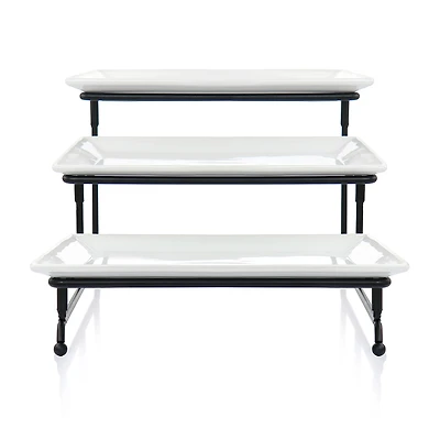 Elama 3 Tier Serveware Set Porcelain Tiered Server