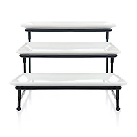Elama 3 Tier Serveware Set Porcelain Tiered Server