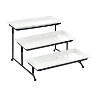 Elama 3 Tier Serveware Set Porcelain Tiered Server