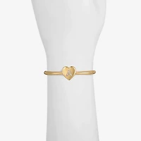 Monet Jewelry Initial Womens Glass Heart Stretch Bracelet