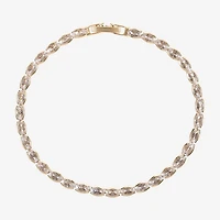 Sparkle Allure Womens Cubic Zirconia 14K Gold Over Brass Oval 7.5 Inch Tennis Bracelet