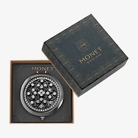 Monet Jewelry Hematite Gray Compact Mirror