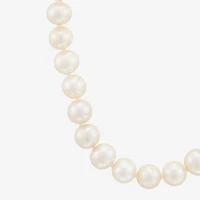 Womens White 10K Gold 18 Inch Strand Necklace