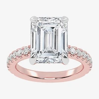 (G-H / Vs2-Si1) Womens 5 1/2 CT. T.W. Lab Grown White Diamond 14K Gold Side Stone Engagement Ring