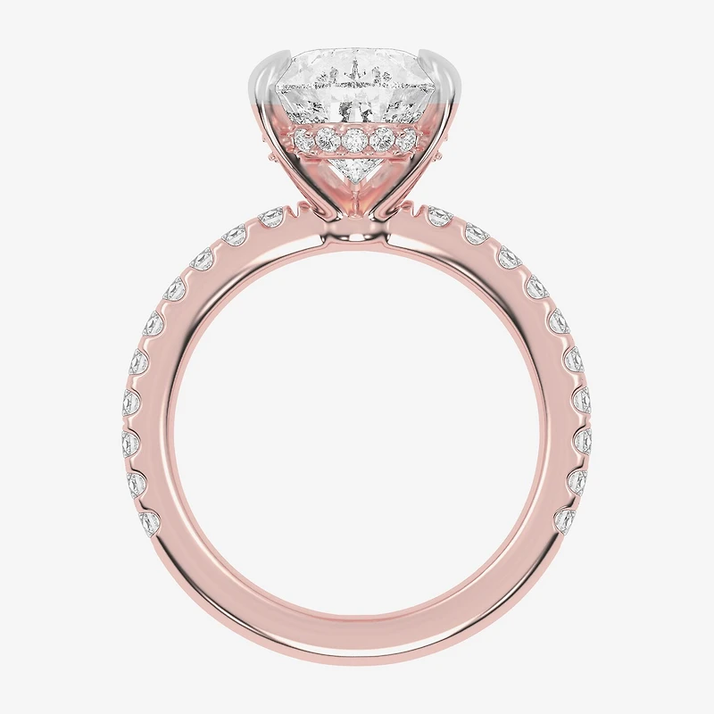 (G-H / Vs2-Si1) Womens 5 1/2 CT. T.W. Lab Grown White Diamond 14K Gold Pear Side Stone Engagement Ring