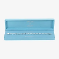 Sparkle Allure Womens Cubic Zirconia Pure Silver Over Brass Marquise 7.5 Inch Tennis Bracelet