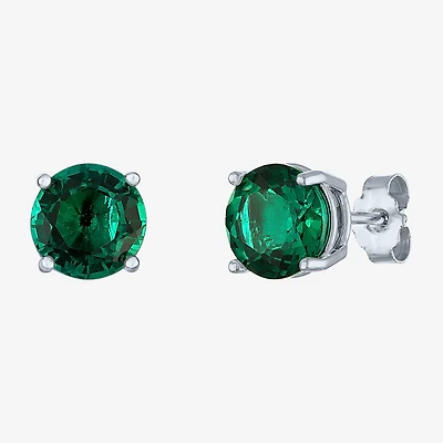 Gemstone Sterling Silver 7mm Stud Earrings