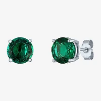 Gemstone Sterling Silver 7mm Stud Earrings