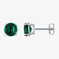Gemstone Sterling Silver 7mm Stud Earrings