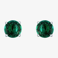 Gemstone Sterling Silver 7mm Stud Earrings