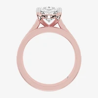 (G-H / Vs2-Si1) Womens 6 CT. T.W. Lab Grown White Diamond 14K Gold Oval Side Stone Bridal Set