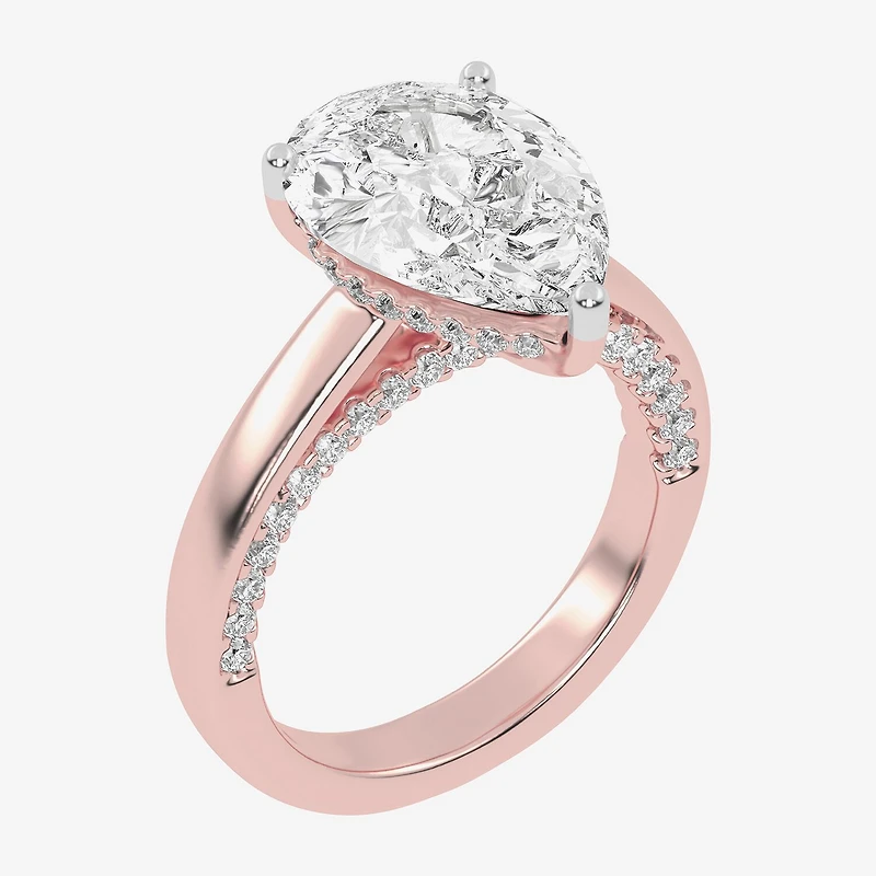 G-H / Vs2-Si1) Womens / CT. T.W. Lab Grown White Diamond 14K Gold Solitaire Engagement Ring
