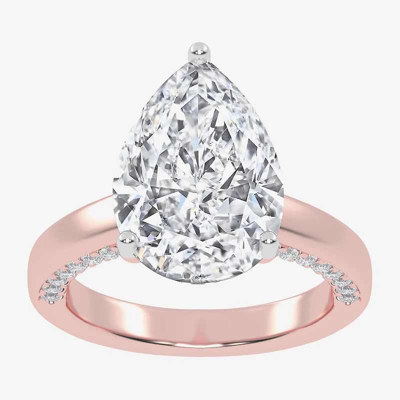 (G-H / Vs2-Si1) Womens 3 1/2 CT. T.W Lab Grown White Diamond 14K Gold Solitaire Engagement Ring